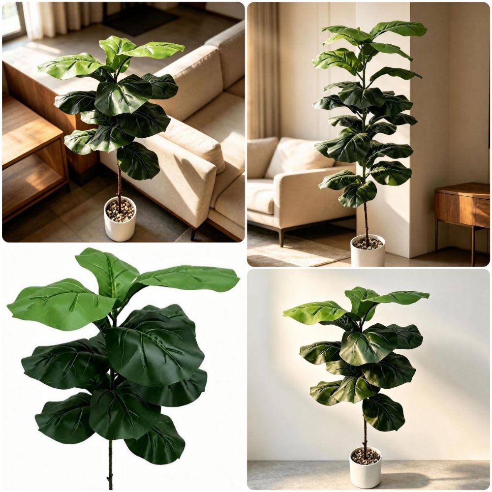 9/15/23 Leaves Artificial Ficu - Ficus Lyrata Tree recension och pris